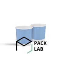 Paper white cup double-layer "Blakyt" 110 ml